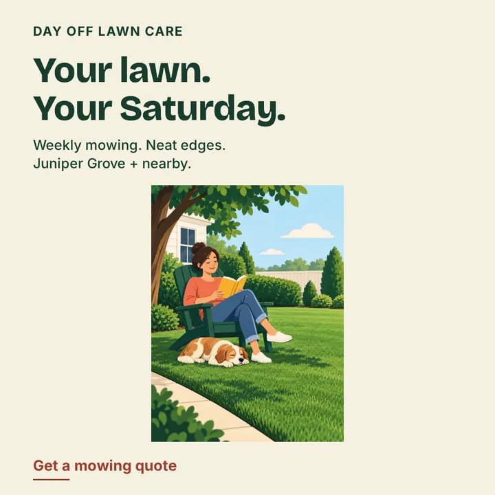 Day Off Lawn Care ad — Square (1:1)