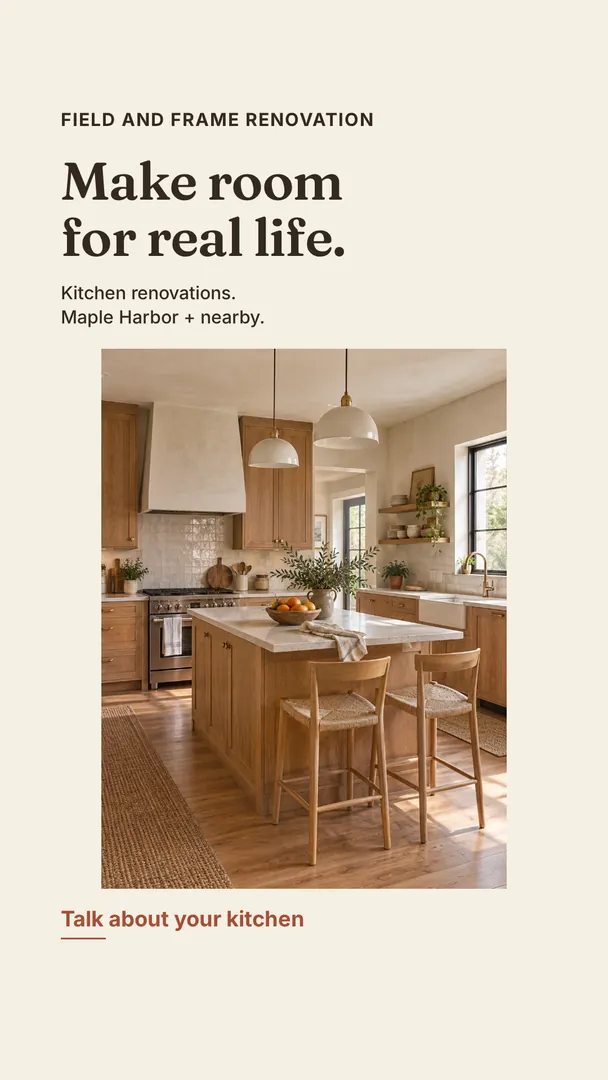 Field and Frame Renovation ad — Story (9:16)